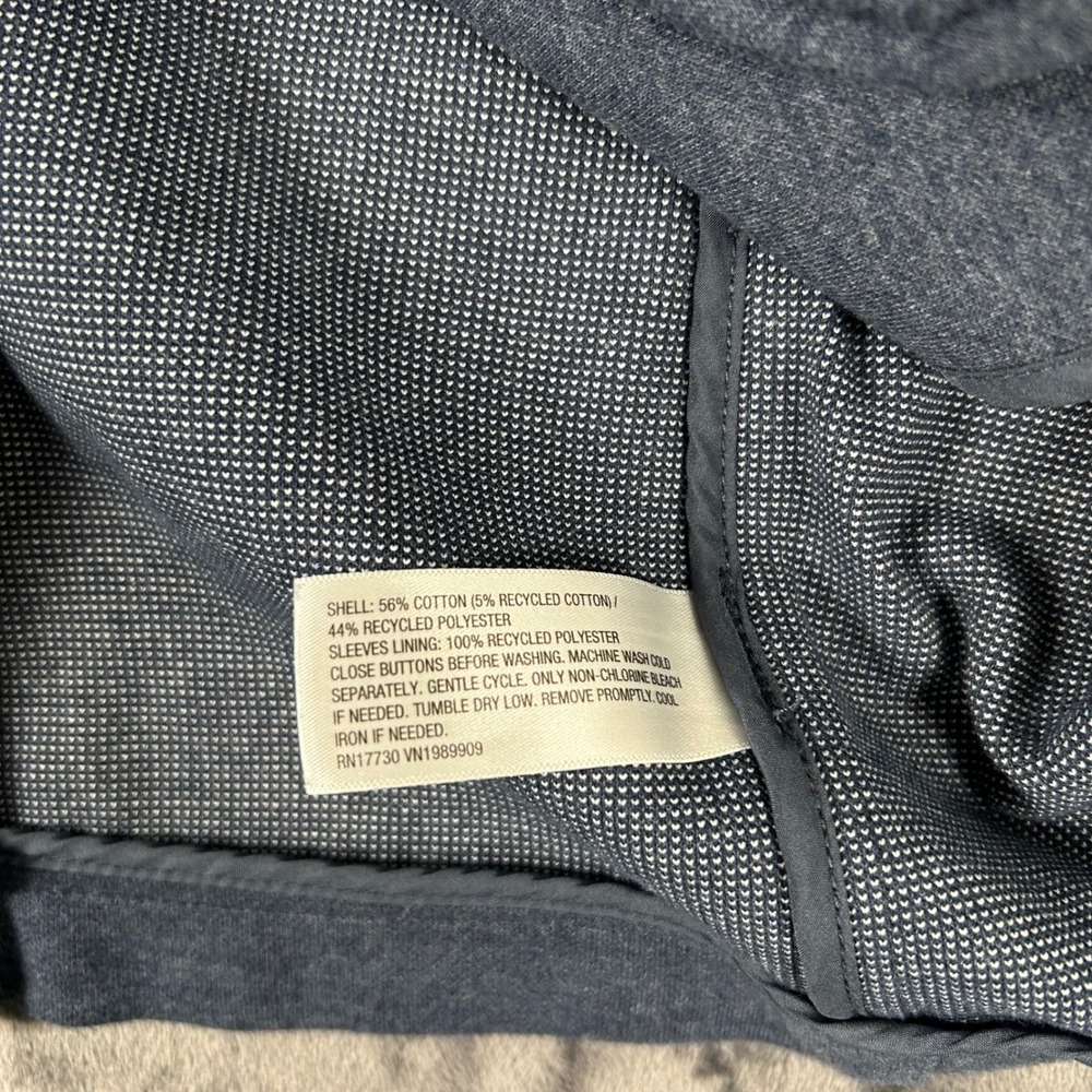 Goodfellow & Co Knit Blazer Mens XL Blue Heathered Jersey Sport Coat - Picture 7 of 8